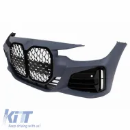 Front Bumper suitable for BMW 3 F30/F31 11-19 G20 / G80 M Look Black/ Chrome-image-6318901