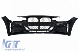 Front Bumper suitable for BMW 3 F30/F31 11-19 G20 / G80 M Look Black/ Chrome-image-6318905