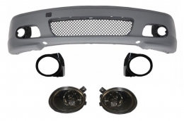 Front Bumper suitable for BMW 3 Series E46 Coupe Cabrio (1999-2007) M-tech M-technik M-Sport II Design With Smoke Fog Lights - COFBBME46MTIIFLS