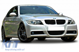 Front Bumper suitable for BMW 3 Series E90 E91 Sedan Touring (2004-2008) M-Technik Design without PDC SRA-image-6021655