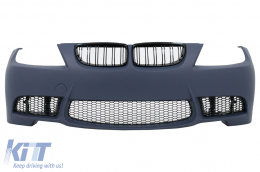 Front Bumper suitable for BMW 3 Series E90 Sedan E91 Touring LCI Facelift (2008-2011) M3 Design Without Fog Lights - FBBME90M3LCIWF