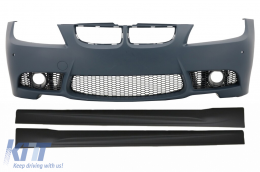 Front bumper suitable for BMW 3 series E90 Sedan E91 Touring (2005-2008) with Side Skirts Non LCI M3 Design without Fog Lamps - COFBBME90M3PWFSS