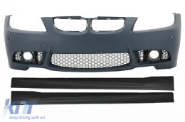 image-71-Front bumper suitable for BMW 3 series E90 Sedan E91 Touring (2005-2008) with Side Skirts Non LCI M3 Design without Fog Lamps