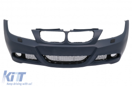 Front Bumper suitable for BMW 3 Series E90 Sedan E91 Touring LCI (2008-2011) M-Technik Design with PDC & SRA-image-6105235