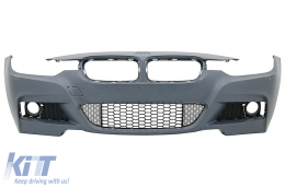 Front Bumper suitable for BMW 3 Series F30 F31 (2011-2019) M-Technik Design without Fog Lights - FBBMF30MTWF