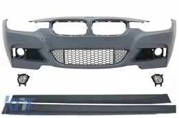 image-14-Front Bumper suitable for BMW 3 Series F30 F31 (2011-2019) M-Technik Design With Fog Lights and Side Skirts