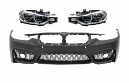 image-40-Front Bumper suitable for BMW 3 Series F30 F31 Non LCI & LCI (2011-2018) M3 Sport EVO Design with Full LED Angel Eyes Headlights