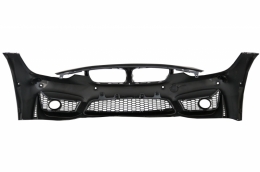 Front Bumper suitable for BMW 3 Series F30 F31 Non LCI & LCI (2011-2018) M3 Sport EVO Design with Full LED Angel Eyes Headlights-image-6032984