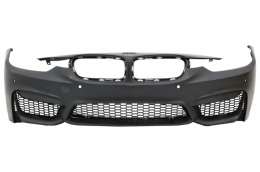 Front Bumper suitable for BMW 3 Series F30 F31 Non LCI & LCI (2011-2018) M3 Sport EVO Design with Kidney Grilles Double Stripe-image-6034473