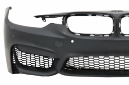 Front Bumper suitable for BMW 3 Series F30 F31 Non LCI & LCI (2011-2018) M3 Sport EVO Design with Kidney Grilles Double Stripe-image-6034476
