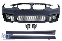 image-77-Front Bumper suitable for BMW 3 Series F30 F31 (2011-2019) with Fog Lamps and Side Skirts M3 Design