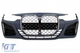 Front Bumper suitable for BMW 3 Series F30 F31 Non LCI & LCI (2011-2018) Conversion to G80 M3 Design Chrome Grille - FBBMF30M3NL
