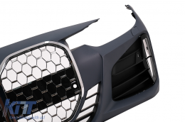 Front Bumper suitable for BMW 3 Series F30 F31 Non LCI & LCI (2011-2018) Conversion to G80 M3 Design Chrome Grille-image-6101204