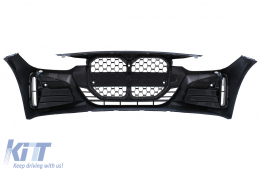 Front Bumper suitable for BMW 3 Series F30 F31 Non LCI & LCI (2011-2018) Conversion to G80 M3 Design Chrome Grille-image-6101211