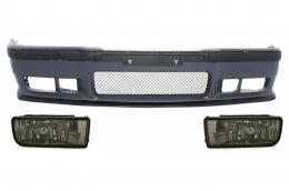 Front Bumper suitable for BMW 3er E36 (1992-1998) M3 Design With Smoke Fog Lights - COFBBME36M3FS