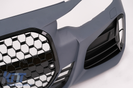 Front Bumper suitable for BMW 4 Series F32 F33 F36 (2013-2017) Coupe Convertible Gran Coupe M4 Design Black Grille-image-6101236