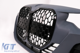 Front Bumper suitable for BMW 4 Series F32 F33 F36 (2013-2017) Coupe Convertible Gran Coupe M4 Design Black Grille-image-6101238