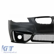 Front Bumper suitable for BMW 5 E60 03-10 M4 Look with Fog Lamp Holes Painted Black-image-6311243