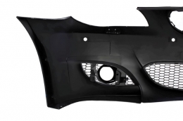 Front Bumper suitable for BMW 5 Series E60 E61 (2003-2007) M5 Design with Central Grilles Double Stripe Piano Black-image-6019421