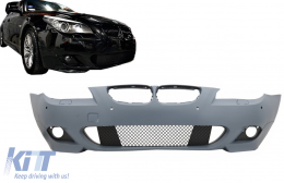 Front Bumper suitable for BMW 5 Series E60 E61 (2007-2010) M-Technik Design Without Fog lights - FBBME60MTP18WF