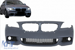 Front Bumper suitable for BMW 5 Series F10 F11 (2011-2014) M-Technik Design Without Fog Lamps - FBBMF10MTPDC
