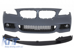 Front Bumper suitable for BMW 5 Series F10 F11 (2011-2014) With Extension Lip M Design - COFBBMF10MTPDC