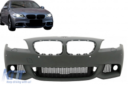 Front Bumper suitable for BMW 5 Series F10 F11 (07.2010-2014) Non LCI Sedan Touring M-Technik Design - FBBMF10MTPDCTW