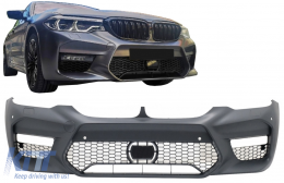 Front Bumper suitable for BMW 5 Series G30 G31 (2017-2019) M5 Sport Design with ACC-image-6087013