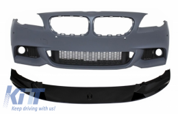 image-60-Front Bumper suitable for BMW F10 F11 5 Series (2011-2014) With Extension Lip M-Performance Design