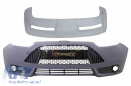 Front Bumper suitable for Ford Focus MK III 3 (2011-2014) ST Design with Add-On Roof Spoiler - COFBFFSTRF