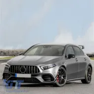 Front Bumper suitable for Mercedes-Benz A-Class W177 Hatchback / V177 Sedan 18+ A Design A45s Look-image-6308545