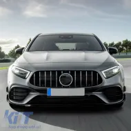 Front Bumper suitable for Mercedes-Benz A-Class W177 Hatchback / V177 Sedan 18+ A Design A45s Look-image-6309625