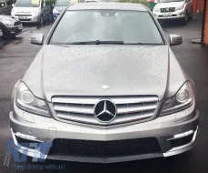 Front Bumper suitable for Mercedes-Benz C-Class W204 07-14 A Design 63 Facelift Look With DRL-image-6323935