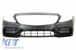 Front Bumper suitable for Mercedes-Benz C-Class W205 S205 A205 C205 Limousine T-Model Coupe Cabriolet 14-21 A Design C63s Facelift Look