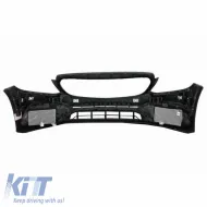 Front Bumper suitable for Mercedes-Benz C-Class W205 S205 A205 C205 Limousine T-Model Coupe Cabriolet 14-21 A Design C63s Facelift Look-image-6324529
