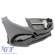 Front Bumper suitable for Mercedes-Benz GLE Coupe C292 2015-2019 GLE63 A Design Look With Grill-image-6309933