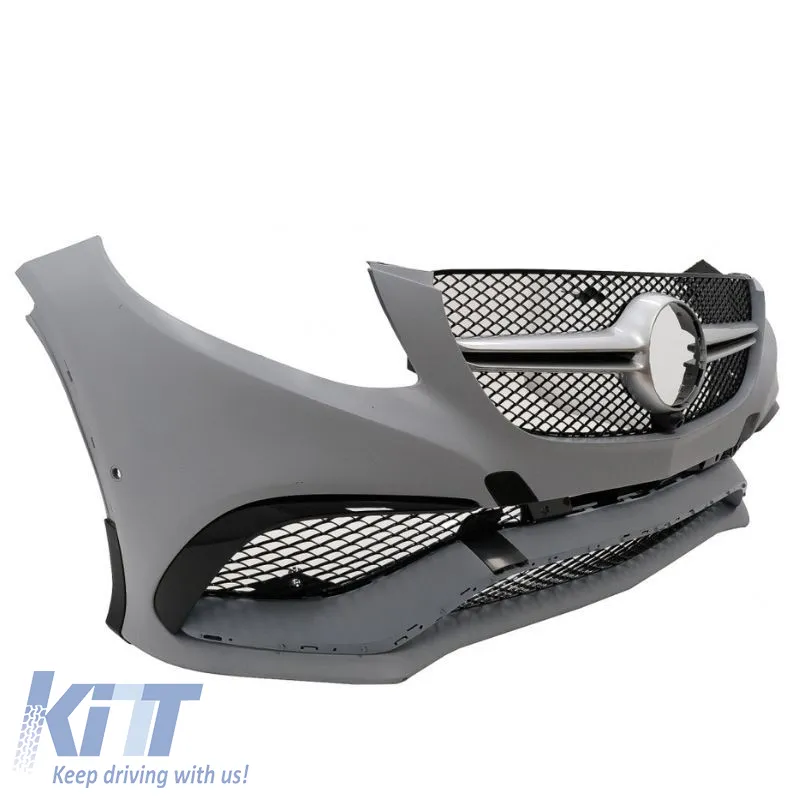 Front Bumper suitable for Mercedes-Benz GLE Coupe C292 2015-2019 GLE63 A Design Look With Grill