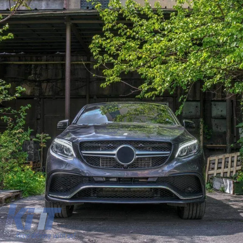 Front Bumper suitable for Mercedes-Benz GLE Coupe C292 2015-2019 GLE63 A Design Look With Grill