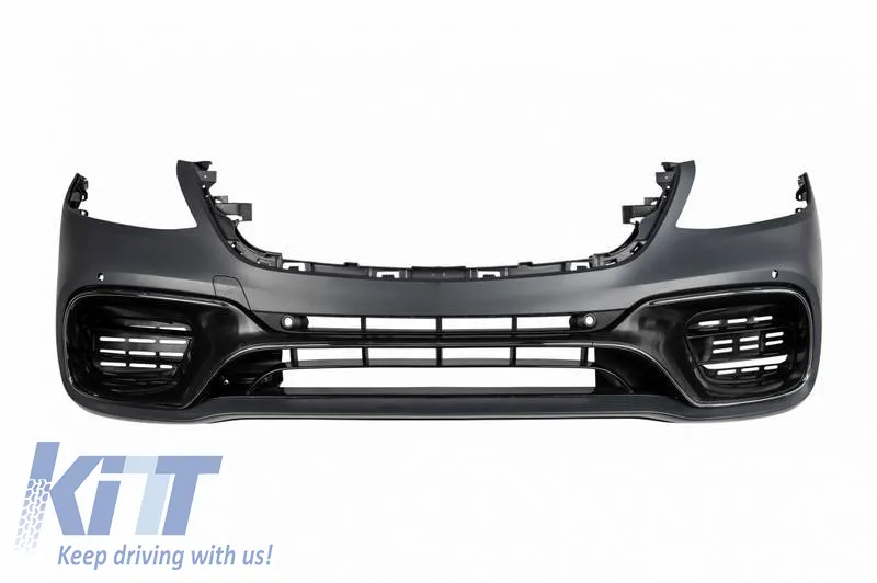Front Bumper suitable for Mercedes-Benz S-Class W222 Facelift 17-20 A Design S63 Look Black Edition