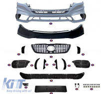 Front Bumper suitable for Mercedes-Benz Sprinter W907 2017-2023 A Design GT Look With Panamericana Grill