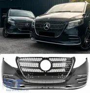 Front Bumper suitable for Mercedes-Benz Vito & V-Class W447 2014 Facelift W448 2025+ A Design Line Look-image-6322294