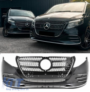 Front Bumper suitable for Mercedes-Benz Vito & V-Class W447 2014 Facelift W448 2025+ A Design Line Look-image-6322801