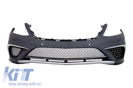 Front Bumper suitable for MERCEDES Benz W222 S-Class (2013-06.2017) S63 Design with Side Skirts-image-6015274