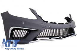 Front Bumper suitable for MERCEDES Benz W222 S-Class (2013-06.2017) S63 Design with Side Skirts-image-6015275