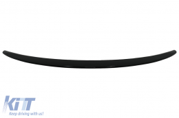 Front Bumper suitable for Mercedes C-Class C205 A205 Coupe Cabriolet (2014-2019) with Trunk Boot Spoiler and Rear Bumper Valance Diffuser C63S Design All Black-image-6056985