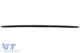 Front Bumper suitable for Mercedes C-Class C205 A205 Coupe Cabriolet (2014-2019) with Trunk Boot Spoiler and Rear Bumper Valance Diffuser C63S Design All Black-image-6056986