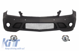 Front Bumper suitable for Mercedes C-Class W204 (2007-2012) C63 Design With PDC and Fog Lights - COFBMBW204AMGP