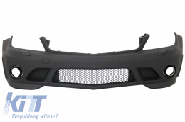 Front Bumper suitable for Mercedes C-Class W204 (2007-2012) C63 Design Without Fog Lights