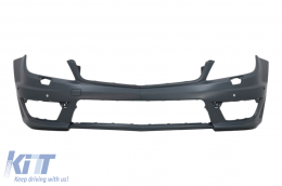 Front Bumper suitable for Mercedes C-Class W204 S204 C204 (2007-2015) Facelift C63 Design-image-6093584