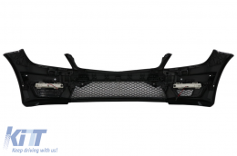 Front Bumper suitable for Mercedes C-Class W204 S204 C204 (2007-2015) Facelift C63 Design-image-6093590
